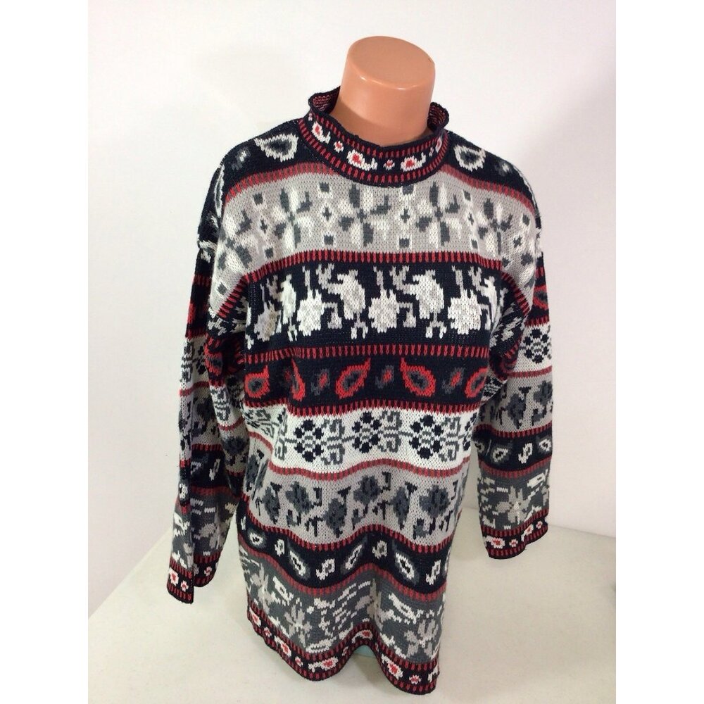 Nuggets Vintage Fair Isle Sweater Womens Small
